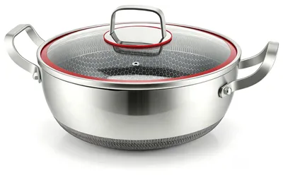 Sauteerpan 26 cm mit Glasdeckel, antihaftbeschichtet, kratzfest