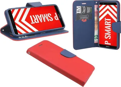Zdjęcie produktu dla Etui na telefon komórkowy Huawei P Smart etui z klapką na smartfona czerwone