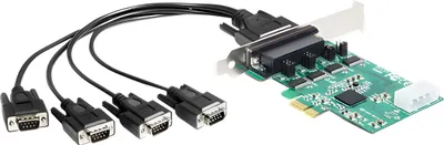Image de DeLock PCI Express Card > 4 x Serial RS-232 - Serieller Adapter - PCIe - RS-232 x 4 (89335)