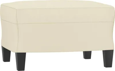 Image de Tabouret de pied Crème 60x50x41 cm similicuir