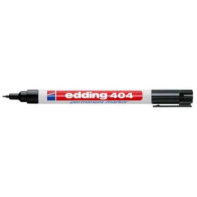 A single black permanent marker is shown horizontally against a white background.