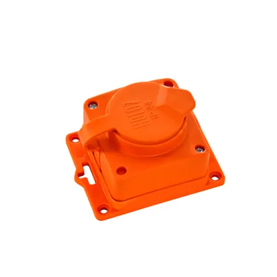 Immagine prodotto di Presa in gomma singola Schuko IP54 arancione | 221.000.101 | HOROZ