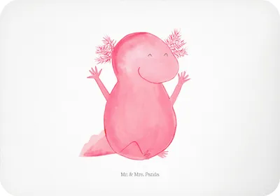 Produktbild von Mr. & Mrs. Panda magnet Axolotl Hurra - Weiß - Geschenk, whiteboardmagnet, Lurch, Kühlschrankmagnet, Schwanzlurch, Motivation, holzmagnet, Notizhalter, haftmagnet