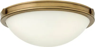 Immagine prodotto di Plafoniera Contemporanea Collier Acciaio Ottone Antico Vetro 2 Luci E27