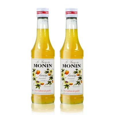 Zdjęcie produktu dla 2x Syrop z marakui Monin, butelka 250 ml - do koktajli, kawy lub gotowania