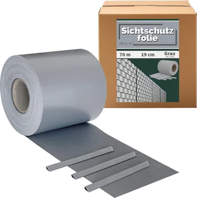 Produktbild von Sichtschutz PVC Sichtschutzstreifen für Doppelstabmatten Zaun Doppelstabmattenzaun Stabmattenzaun Gartenzaun Auswahl 5 Farben Kingpower, Farbe:Grau, Rollenlänge:70 m
