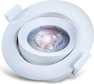 Produktbild von LED Einbaustrahler Ø70 Schwenkbar inkl. 7W LED Leuchtmittel warmweiß 3000K 500lm 230V eingebauter Trafo Deckenleuchte