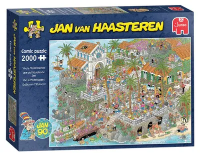 Image de Puzzle Jan van Haasteren : La Méditerranée - 2000 pièces.