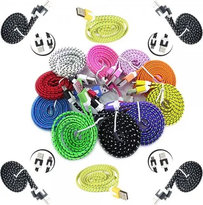 Produktbild von Micro USB Datenkabel Ladekabel Farben 3 m für Handys Tablet Kabel Laden Zubehör, Farbe:Gelb, Geräte-Marke:HTC, Handy-Typ Micro USB:One Mini 2 M5 / Mini M4