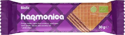 WAFELEK Z SAMOPSZY Z KREMEM MLECZNO - KAKAOWYM Z PROBIOTYKAMI BIO 30 g - HARMONICA