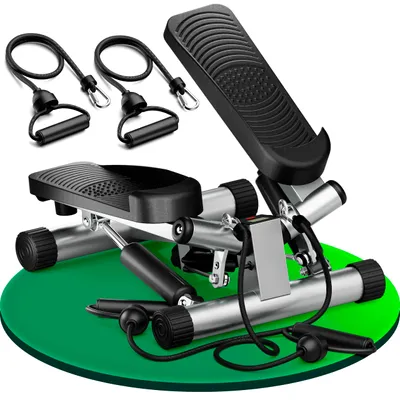Productafbeelding van Ultrasport Swing Stepper, inclusief trainingsbanden, hometrainer/stepper met variabele weerstand
