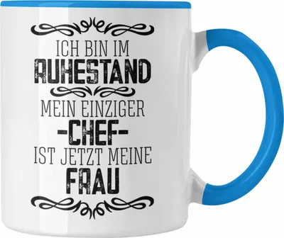 Produktbild von Trendation - Lustige Tasse Rentner Geschenk Ruhestand Abschied Abschiedsgeschenk Rente Pension Pensionierung Mann Männer (Blau)