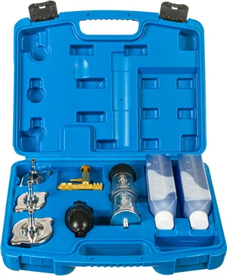 Image de RELD Testeur professionnel de joints de culasse Testeur de fuites de CO2 universel pour toutes les voitures et motos Test de joints de culasse Rapid Engine Leak Detector avec 500ml de liquide réactif