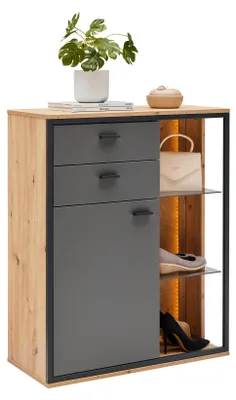 Produktbild von Mömax Schuhschrank Florenz Grau/Eiche Artisan