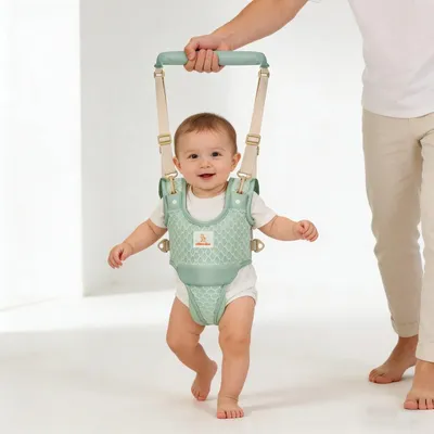 Produktbild von Minicee Lauflernhilfe Baby mit verstellbarem Lauflerngurt 9–36 Monate Grün