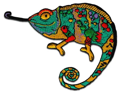 Obrázek produktu pro Chameleon zvíře - nášivka, nažehlovací nášivka, nášivka, nášivky, k nažehlení, velikost: 10,3 x 7,7 cm