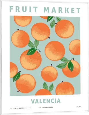 Produktbild von Wandbild - 40 x 50 cm - Weiß - Blau - Orange - Valencia Oranges