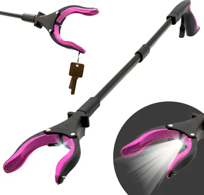 Produktbild von Greifhilfe mit Magnet, Greifarm für Senioren, 82CM, Faltbare Greifzange Müll Hilfsmittel für Abfallsammlung