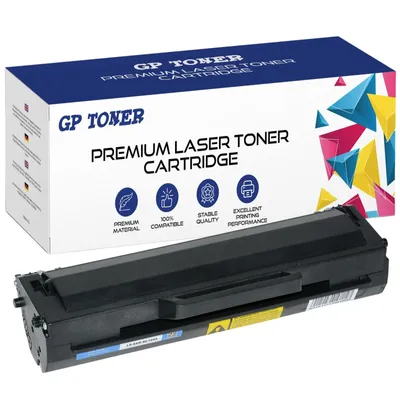 A toner cartridge and its packaging are shown against a white background.
