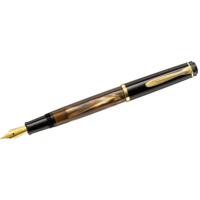 Produktbild von Pelikan M200, Braun, Marmorfarbe, Integriertes Befüllsystem, Rundspitze, Medium, Beidhändig, 1 Stück(e)