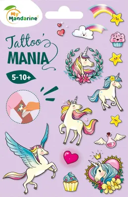 Produktbild von Avenue Mandarine 10x Tattoo' Mania, Einhörner/Magie - Mehrfarbig CC052C