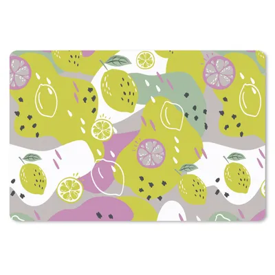 Produktbild von MuchoWow® Schreibtischunterlage Sommer - Zitronen - Farben 60x40 cm - XXL Mauspad - Großes Mauspad