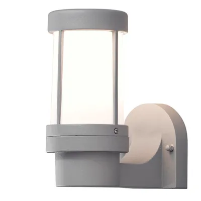 Immagine prodotto di Applique Konstsmide Siena in alluminio laccato grigio con vetro opalino