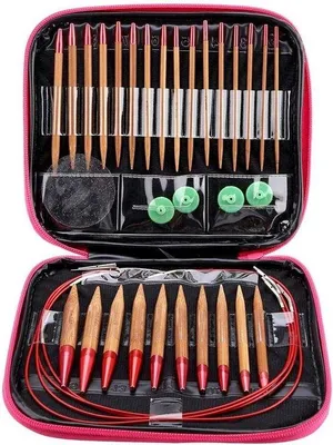 Produktbild von Famanu Stricknadeln Set - Austauschbare bamboo Nadeln