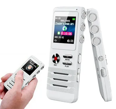 Produktbild von Sprachrekorder tragbar mit Sprachaktivierung, 8GB Aufnahmegerät, Rauschunterdrückung, Dual Mikrofon, für Schule, Meeting, Interview, kompakt