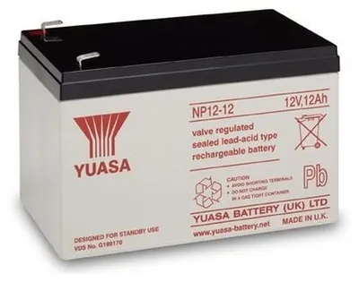 Obrázek produktu pro YUASA NP 12-12 Bezúdržbový VRLA akumulátor 12V, kapacita 12Ah