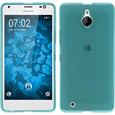Produktbild von PhoneNatic Case kompatibel mit Microsoft Lumia 850 - türkis Silikon Hülle transparent Cover