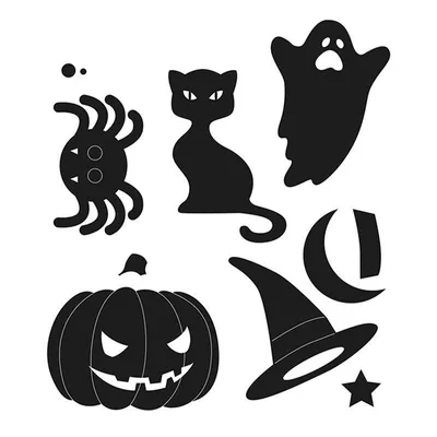 Zdjęcie produktu dla 7 Szablony do wykrawania i narzędzia do wytłaczania - Halloween