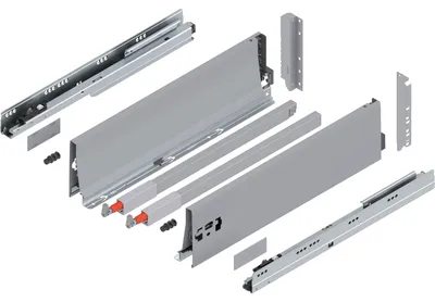 Produktbild von Blum Tandembox antaro D-Reling(K) Schubladenschienen-Set | 1 Paar, 65kg 450mm | Vollauszug Blumotion, grau