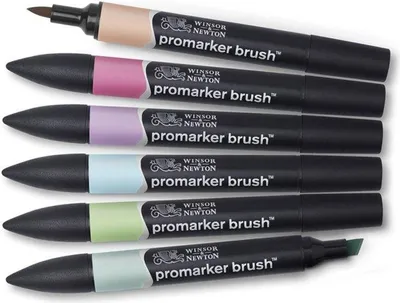Immagine prodotto di Winsor & Newton | Set di pennarelli a pennello 6 pezzi Colori a pastello