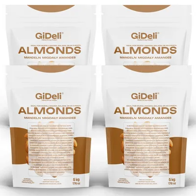 Produktbild von Mandeln 20kg Naturbelassen Ungesalzen Rohkost Qualität Ganze Kerne Vegan GiDeli
