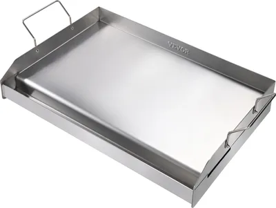 Immagine prodotto di VEVOR piastra per grigliare in acciaio inox 430 58,7 x 39,5 x 9,9 cm - piastra universale per grigliare con spessore di 2 mm utilizzabile, piastra per grigliare per feste BBQ all'aperto con maniglia per griglia a gas, griglia a carbone e accessori per griglia elettrica