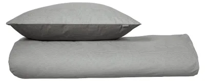 Produktbild von SCHIESSER Bettwäscheset Silva | Strickoptik | Renforcé | 2-teilig | 100% Baumwolle | Angenehm weich & glatt | YKK-Reißverschluss | 135x200 cm + 80x80 cm | Grau