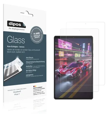 Produktbild von 2x Schutzfolie für Headwolf FPad 7 matt - Anti-Shock 9H Folie dipos Glass Kunststoffglas