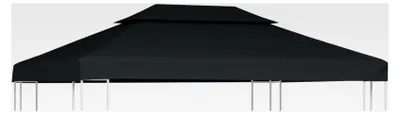Produktbild von Pavillon-Dachplane mit Kaminabzug 310 g/m² 4x3 m Anthrazit