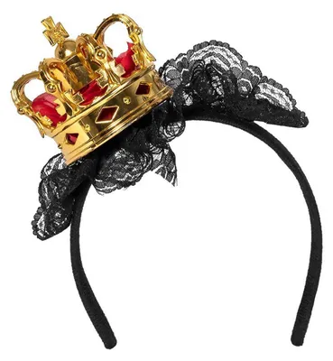 Produktbild von Diadem Haarreif Krone - Schwarze Königin - Verkleidungsaccessoire - Für Karneval und Feiern