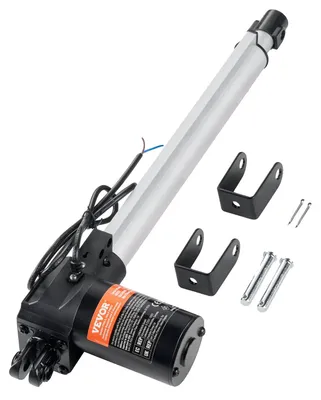 Image de VEVOR 6000N Actionneur linéaire DC 12V Actionneur linéaire IP44 Moteur électrique linéaire 300mm de course Niveau sonore ≤ 50dB Gâche électrique 5mm/s Vitesse de déplacement Technique linéaire Actionneur de réglage