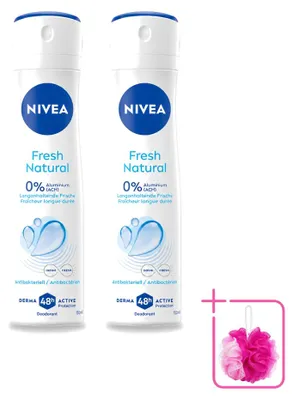 Immagine prodotto di 2 deodoranti spray NIVEA Fresh Natural, 150 ml, confezione risparmio, 2 pezzi