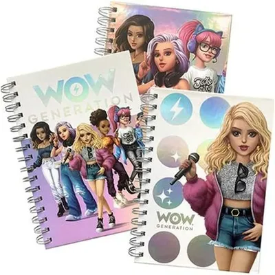 Obrázok produktu pre Zápisník Wow Generation A5 nálepka 80 listov tvrdá väzba