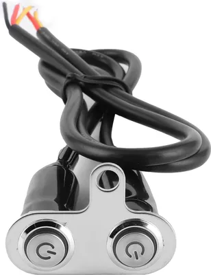 Obrázek produktu pro 12V nerezová ocel -motocykl -LED -LED -modifikace držáku ovládací tlačítko s 2ks -tlačítko
