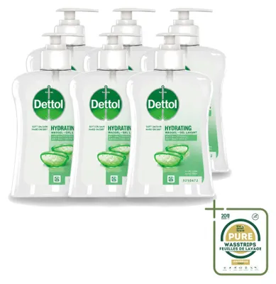 Productafbeelding van 6 x Dettol antibacteriële handzeep - Aloë Vera - 250 ml - Voordeelverpakking - 6 stuks