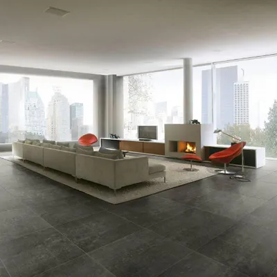 Produktbild von CASA39 Fliesen Betonoptik Schwarz 60x60 cm Margres Subway