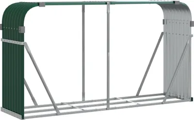 Immagine prodotto di vidaXL Riparo per legna da ardere Verde 234x45x100 cm Acciaio zincato