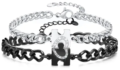 Produktbild von Solidchoice – Elegante, verstellbare Partnerarmbänder aus Edelstahl