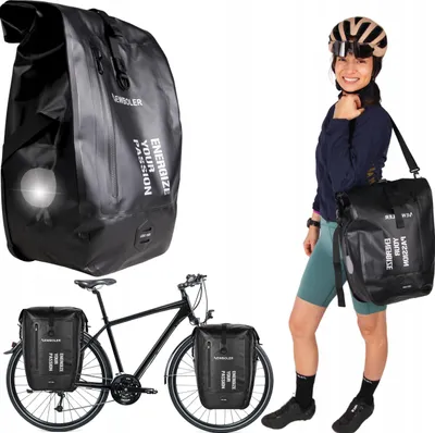 Produktbild von FIT4MED | Fahrradtasche Back-roller - Schwarz - 27 L - Wasserdicht - Gepäckträgertasche - 1230 G
