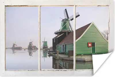 Produktbild von MuchoWow® Poster Aussicht - Mühle - Wasser 30x20 cm - Plakate - Print